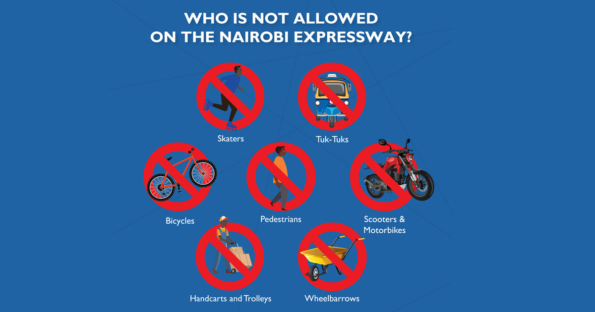nairobi expressway who is not allowed